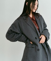 【W:Huku / クラシカルツイルシリーズ】オーバー ダブル ジャケット / Classical Twill Over Double-breasted Jacket