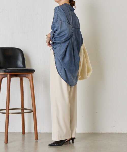 Jena espace merveilleux(ジェナ エスパスメルヴェイユ)の「【-3kg見え/サイズ展開あり/美脚】トロミイージーパンツ(その他パンツ・レディース・ブラック/グレー/オフホワイト・1/2)」の18枚目の写真