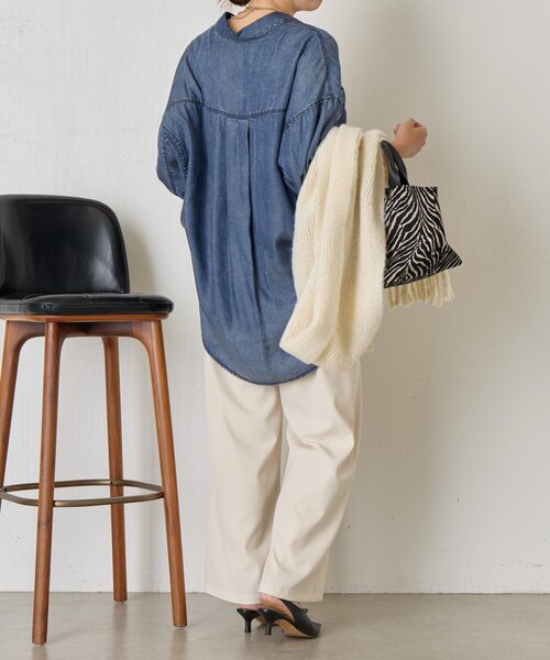 Jena espace merveilleux(ジェナ エスパスメルヴェイユ)の「【-3kg見え/サイズ展開あり/美脚】トロミイージーパンツ(その他パンツ・レディース・ブラック/グレー/オフホワイト・1/2)」の21枚目の写真