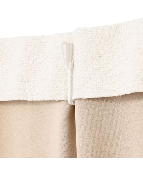 ラメ×リマニフィ ダブルカーテン H1780×W1000 アイボリー（レース