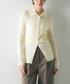 LA PEAU DE GEM】washable full button knit/ウォッシャブルフルボタン