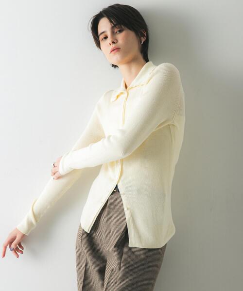 URBAN RESEARCH（アーバンリサーチ）の「『UR TECH』2WAYリブニット（ニット/セーター・レディース・オフホワイト/レッド系その他/グリーン・FREE）」の17枚目の写真