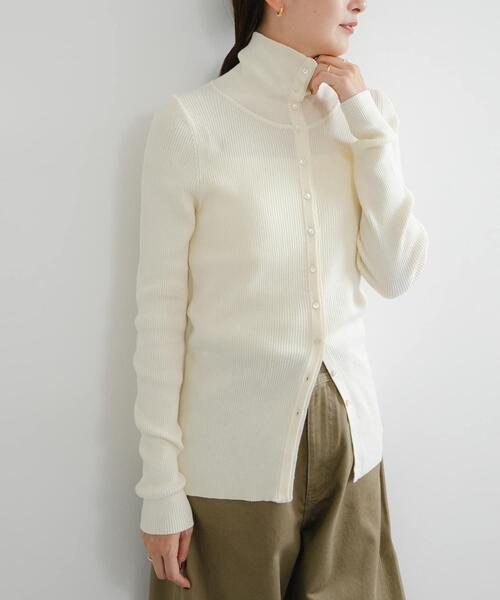 URBAN RESEARCH（アーバンリサーチ）の「『UR TECH』2WAYリブニット（ニット/セーター・レディース・オフホワイト/レッド系その他/グリーン・FREE）」の20枚目の写真