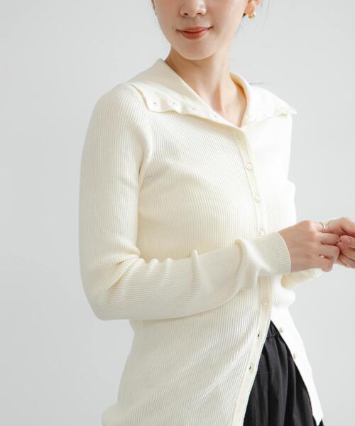 URBAN RESEARCH（アーバンリサーチ）の「『UR TECH』2WAYリブニット（ニット/セーター・レディース・オフホワイト/レッド系その他/グリーン・FREE）」の22枚目の写真