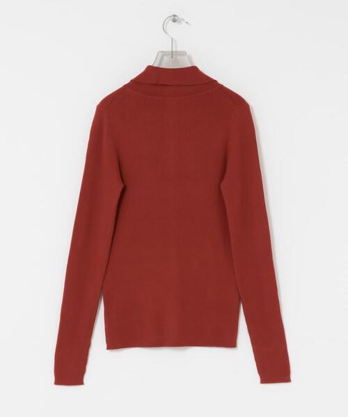 URBAN RESEARCH（アーバンリサーチ）の「『UR TECH』2WAYリブニット（ニット/セーター・レディース・オフホワイト/レッド系その他/グリーン・FREE）」の10枚目の写真