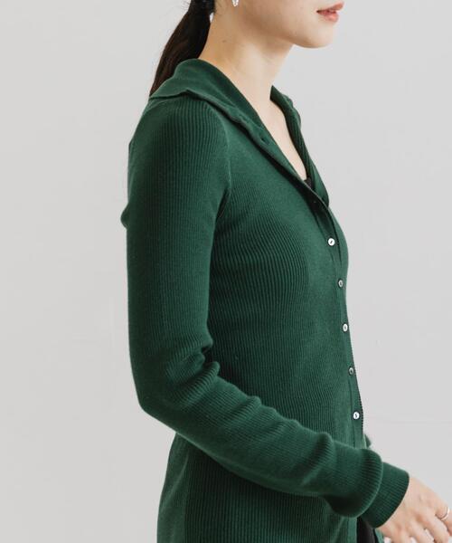 URBAN RESEARCH（アーバンリサーチ）の「『UR TECH』2WAYリブニット（ニット/セーター・レディース・オフホワイト/レッド系その他/グリーン・FREE）」の13枚目の写真