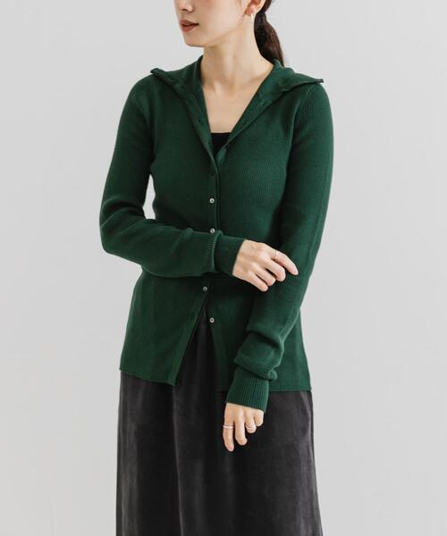 URBAN RESEARCH（アーバンリサーチ）の「『UR TECH』2WAYリブニット（ニット/セーター・レディース・オフホワイト/レッド系その他/グリーン・FREE）」の16枚目の写真