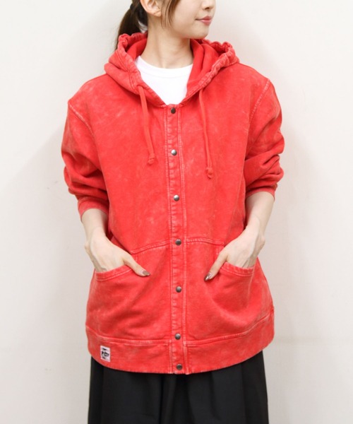 CHUMS(チャムス)の「CHUMS/チャムス キャニオンランズフルスナップフードハリケーントップ Canyonlands Full Snap Hooded Hurricane Top(スウェット・メンズ・グリーン/レッド/ブラック・M/L)」の3枚目の写真