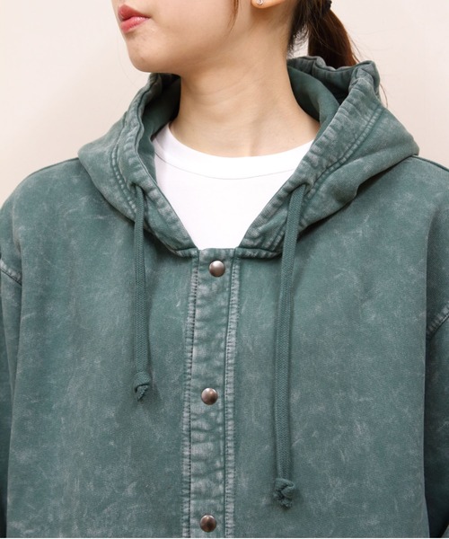 CHUMS(チャムス)の「CHUMS/チャムス キャニオンランズフルスナップフードハリケーントップ Canyonlands Full Snap Hooded Hurricane Top(スウェット・メンズ・グリーン/レッド/ブラック・M/L)」の7枚目の写真