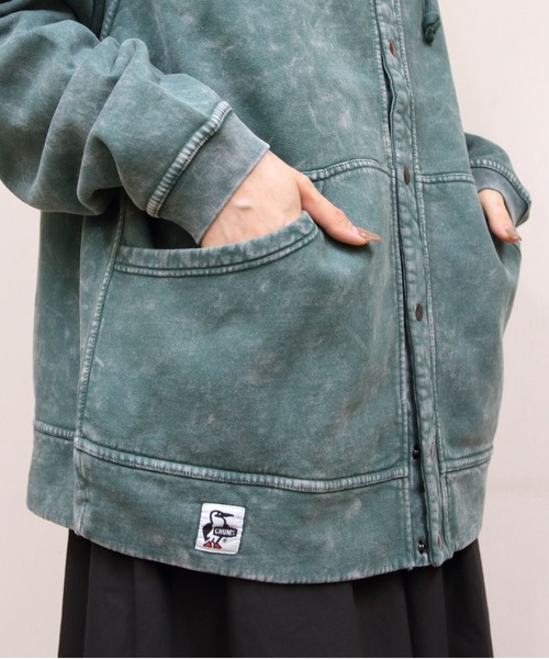 CHUMS(チャムス)の「CHUMS/チャムス キャニオンランズフルスナップフードハリケーントップ Canyonlands Full Snap Hooded Hurricane Top(スウェット・メンズ・グリーン/レッド/ブラック・M/L)」の8枚目の写真