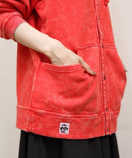 CHUMS(チャムス)の「CHUMS/チャムス キャニオンランズフルスナップフードハリケーントップ Canyonlands Full Snap Hooded Hurricane Top(スウェット・メンズ・グリーン/レッド/ブラック・M/L)」の14枚目の写真