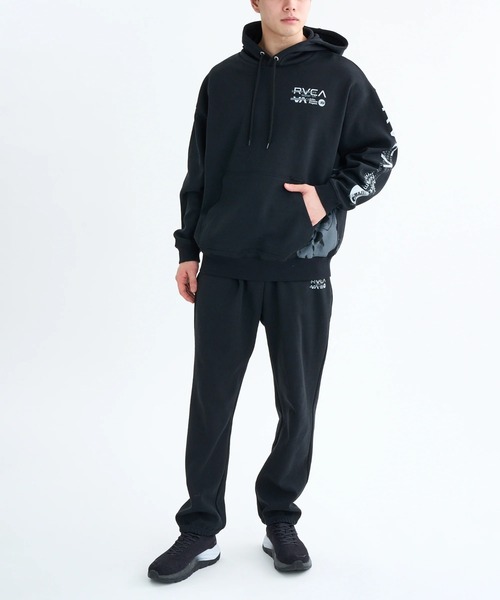 RVCA(ルーカ)の「RVCA メンズ OVER PRINT PT セットアップボトムス 【2025年秋冬モデル】/ルーカサイドロゴプリントウエストゴムスウェットパンツ(SETUP可能)(スウェットパンツ・メンズ・ヘザーグレー/ブラック・SMALL/MEDIUM/LARGE/X-LARGE)」の9枚目の写真