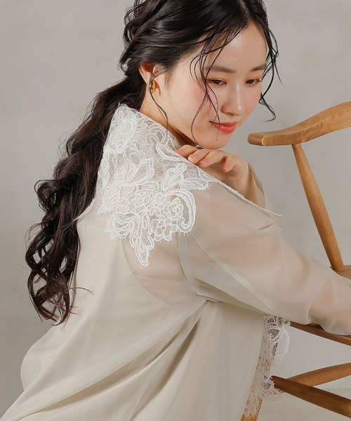 Kana(カナ)の「ビッグカラー レース Aラインドレス パーティー パーティー デイリー 結婚式 お呼ばれ マタニティ オケージョン(ドレス・レディース・ベージュ/グレー/ブラック・S/M)」の22枚目の写真