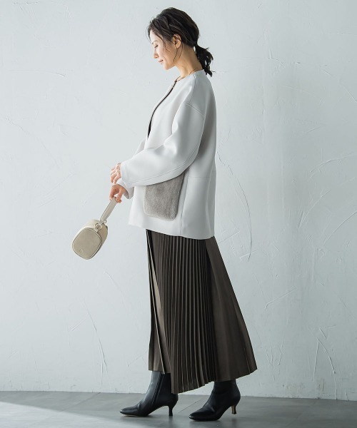 LAUTREAMONT（ロートレアモン）の「アシンメトリーコンビプリーツスカート（スカート・レディース・ブラック系その他/キャメル・7号/9号）」の17枚目の写真