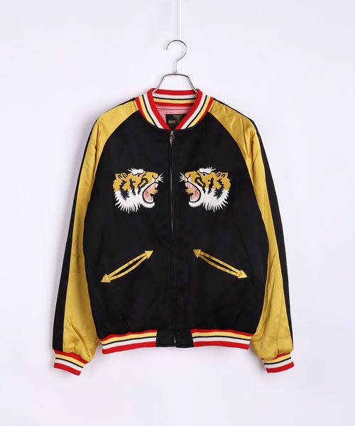 セール】HOUSTON レーヨンスカジャン 虎 龍 刺繍（スカジャン