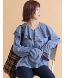 ehka sopo | ラッフル襟ブラウス(シャツ/ブラウス)