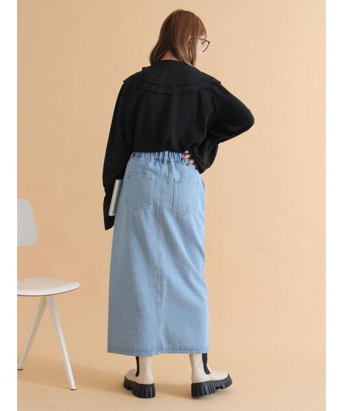 ehka sopo（エヘカソポ）の「ラッフル襟ブラウス（シャツ/ブラウス・レディース・ブラック/ブルー/オフホワイト・F）」の8枚目の写真