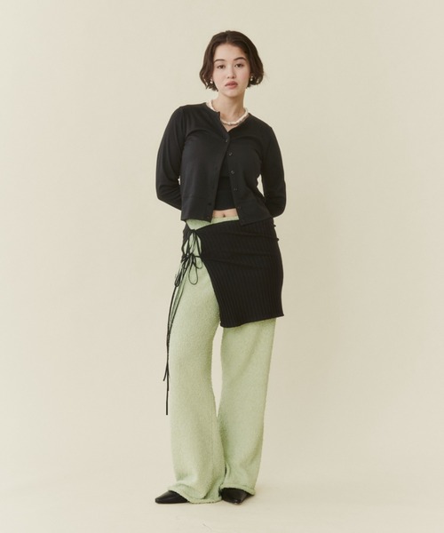 FUULLY STUDIO（フーリィーステューディオ）の「マルチウェイワイドリブラップスカート（スカート・レディース・アイボリー/ブラック・FREE）」の17枚目の写真