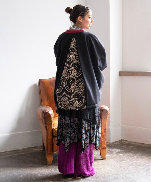 チャイハネ（チャイハネ）の「【チャイハネ】異素材パッチワークアウター（その他アウター・レディース・ネイビー/ブラック・FREE）」の10枚目の写真