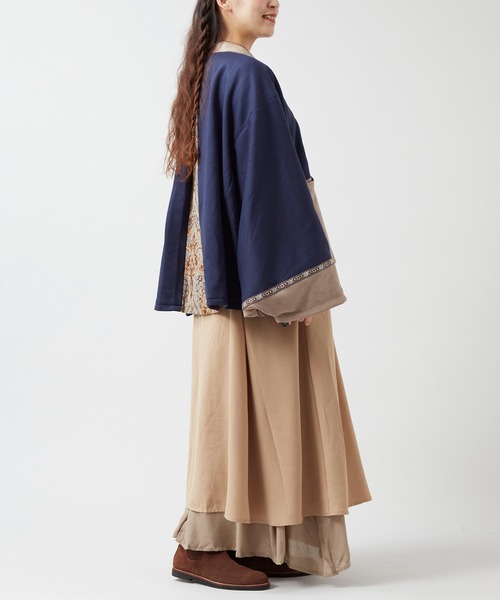 チャイハネ（チャイハネ）の「【チャイハネ】異素材パッチワークアウター（その他アウター・レディース・ネイビー/ブラック・FREE）」の17枚目の写真