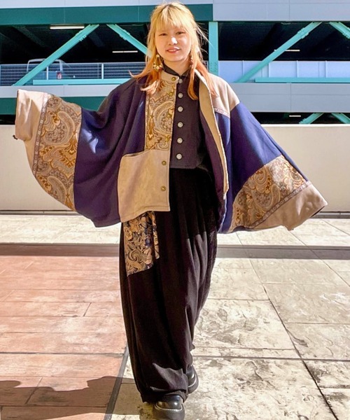 チャイハネ（チャイハネ）の「【チャイハネ】異素材パッチワークアウター（その他アウター・レディース・ネイビー/ブラック・FREE）」の21枚目の写真