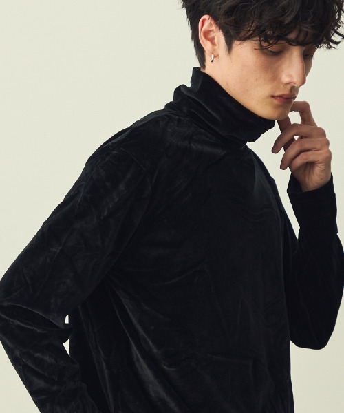 セール】Velour Turtleneck Top / ベロアタートルネックトップス（T