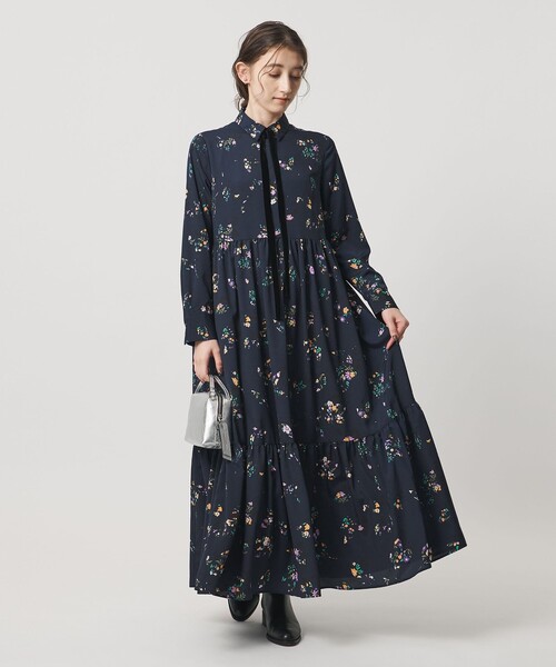 フラワー プリント ワンピース ‐ウォッシャブル‐（ワンピース