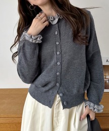 【新品】DOUBLE STANDARD CLOTHING バイカラーフリルニット DOUBLE STANDARD CLOTHING SALE50%OFF DSC / バイカラーニット