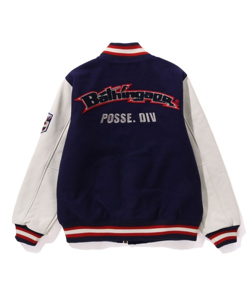 A BATHING APE（アベイシングエイプ）の「BATHING APE VARSITY JACKET（スタジャン・メンズ・ブラック/ネイビー・LARGE/X-LARGE/MEDIUM）」の4枚目の写真