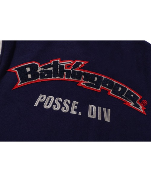 A BATHING APE（アベイシングエイプ）の「BATHING APE VARSITY JACKET（スタジャン・メンズ・ブラック/ネイビー・LARGE/X-LARGE/MEDIUM）」の8枚目の写真