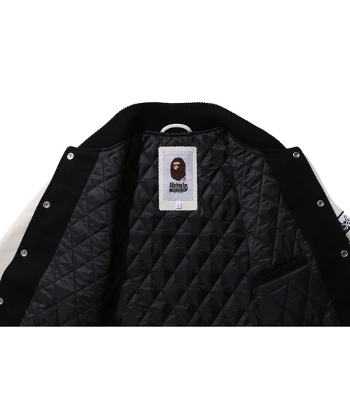 A BATHING APE（アベイシングエイプ）の「BATHING APE VARSITY JACKET（スタジャン・メンズ・ブラック/ネイビー・LARGE/X-LARGE/MEDIUM）」の11枚目の写真