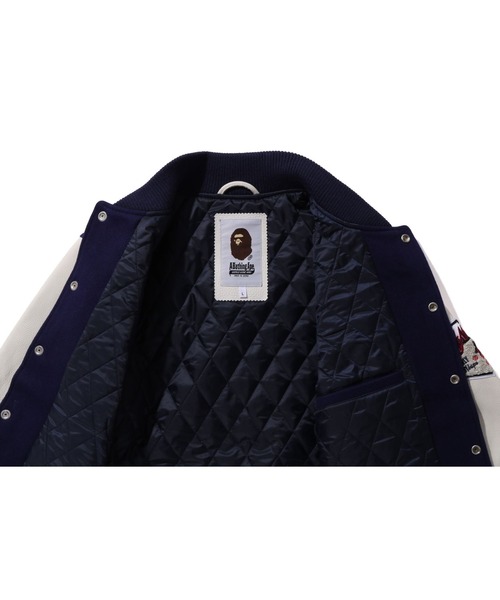 A BATHING APE（アベイシングエイプ）の「BATHING APE VARSITY JACKET（スタジャン・メンズ・ブラック/ネイビー・LARGE/X-LARGE/MEDIUM）」の12枚目の写真