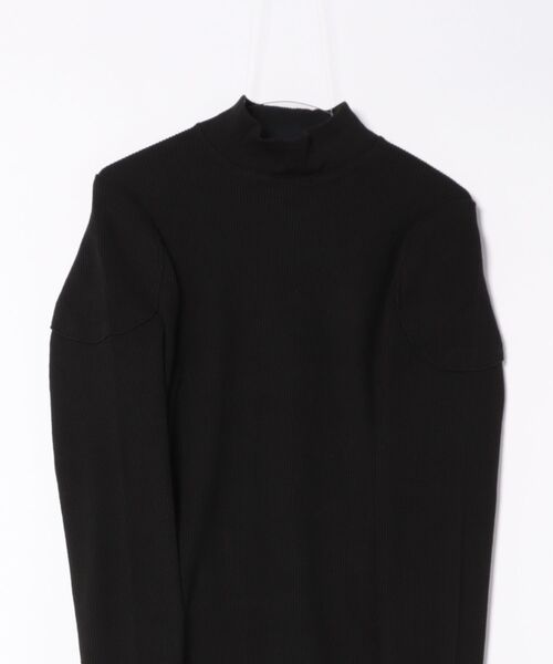 a.p.o.v.（エーピーオービー）の「a.p.o.v. 短丈スリムハイネックショルダーパッチワークリブカットソー（Tシャツ/カットソー・メンズ・ブラック/チャコール・ONESIZE）」の9枚目の写真