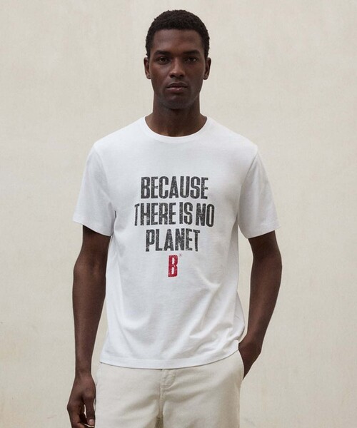 ECOALF(エコアルフ)の「MIN BECAUSE Tシャツ / MIN T-SHIRTS MAN(Tシャツ/カットソー・メンズ・ホワイト/グレー系その他2・M/S/XL/L)」の1枚目の写真