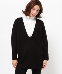 【CAPRICIEUX LE'MAGE】Vネックミラノリブチュニ