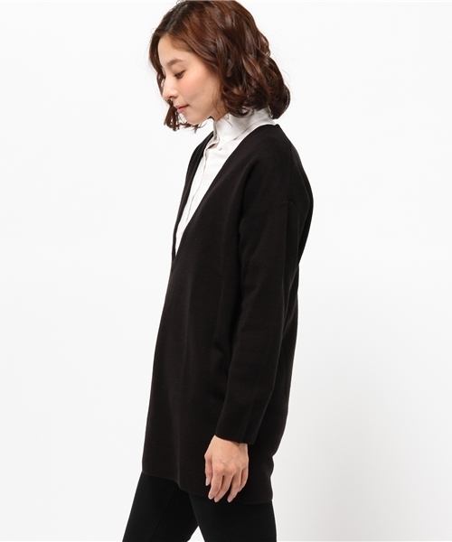 OUTLET（アウトレット）の「【CAPRICIEUX LE'MAGE】Vネックミラノリブチュニ（ニット/セーター・レディース・ホワイト/ブラック/キャメル・FREE）」の10枚目の写真