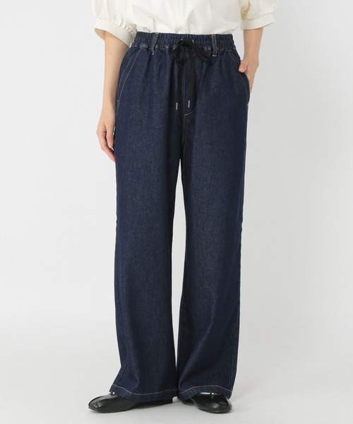 studio CLIP（スタディオクリップ）の「イージーストレートデニムパンツ[プチ・プラスサイズあり]《CLIP denim》（デニムパンツ・レディース・グレー/ライトブルー/インディゴブルー・PF/LARGE/ﾌﾘｰ(L)/MEDIUM）」の3枚目の写真
