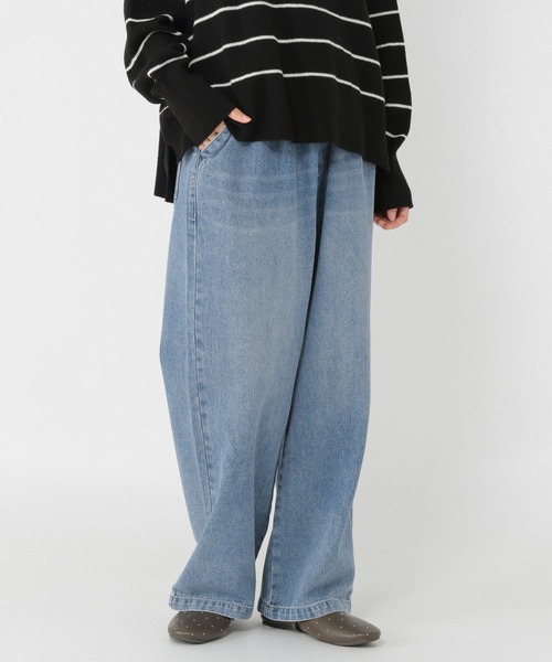 イージーストレートデニムパンツ[プチ・プラスサイズあり]《CLIP denim
