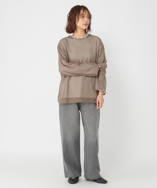 studio CLIP（スタディオクリップ）の「イージーストレートデニムパンツ[プチ・プラスサイズあり]《CLIP denim》（デニムパンツ・レディース・グレー/ライトブルー/インディゴブルー・PF/LARGE/ﾌﾘｰ(L)/MEDIUM）」の10枚目の写真