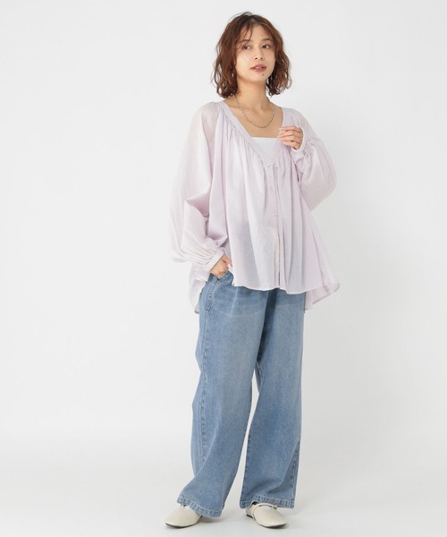 studio CLIP（スタディオクリップ）の「イージーストレートデニムパンツ[プチ・プラスサイズあり]《CLIP denim》（デニムパンツ・レディース・グレー/ライトブルー/インディゴブルー・PF/LARGE/ﾌﾘｰ(L)/MEDIUM）」の17枚目の写真