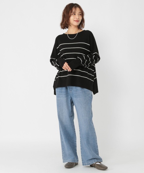 studio CLIP（スタディオクリップ）の「イージーストレートデニムパンツ[プチ・プラスサイズあり]《CLIP denim》（デニムパンツ・レディース・グレー/ライトブルー/インディゴブルー・PF/LARGE/ﾌﾘｰ(L)/MEDIUM）」の18枚目の写真