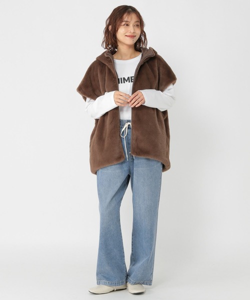 studio CLIP（スタディオクリップ）の「イージーストレートデニムパンツ[プチ・プラスサイズあり]《CLIP denim》（デニムパンツ・レディース・グレー/ライトブルー/インディゴブルー・PF/LARGE/ﾌﾘｰ(L)/MEDIUM）」の21枚目の写真