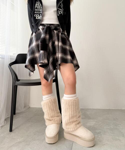 WEGO（ウィゴー）の「WEGO/2wayムートンタッチブーツ（ブーツ・レディース・キャメル/ライトベージュ・MEDIUM/SMALL/LARGE）」の3枚目の写真