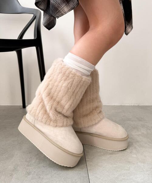 WEGO/【25年秋冬新作】2wayムートンタッチブーツ（ブーツ）｜WEGO