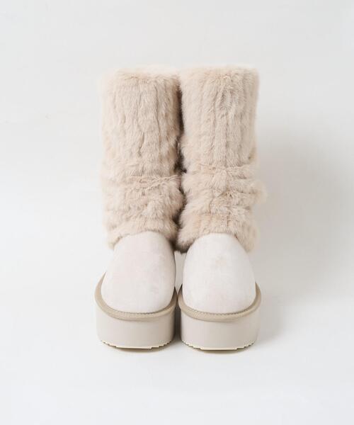 WEGO（ウィゴー）の「WEGO/2wayムートンタッチブーツ（ブーツ・レディース・キャメル/ライトベージュ・MEDIUM/SMALL/LARGE）」の19枚目の写真