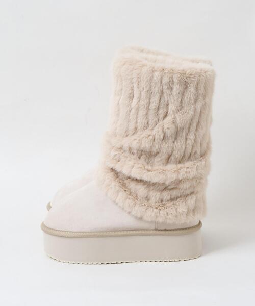 WEGO（ウィゴー）の「WEGO/2wayムートンタッチブーツ（ブーツ・レディース・キャメル/ライトベージュ・MEDIUM/SMALL/LARGE）」の20枚目の写真