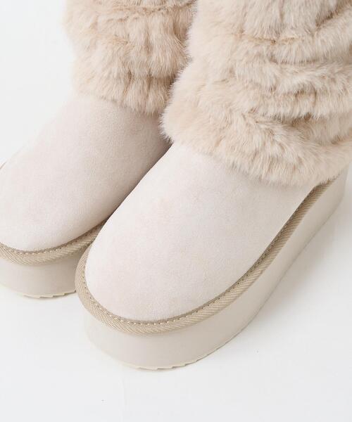 WEGO（ウィゴー）の「WEGO/2wayムートンタッチブーツ（ブーツ・レディース・キャメル/ライトベージュ・MEDIUM/SMALL/LARGE）」の22枚目の写真