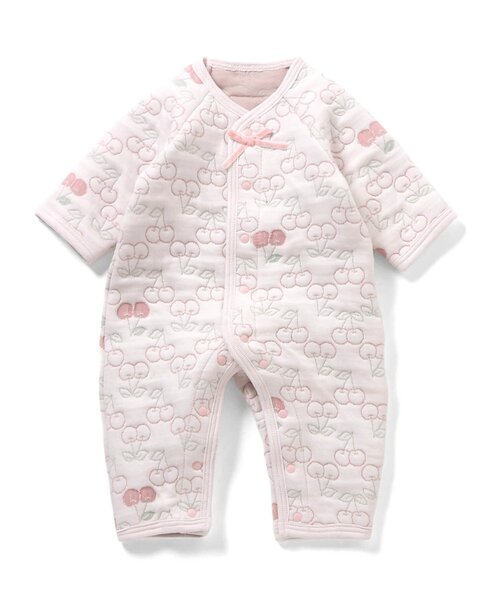 apres les cours（アプレレクール）の「キルトジャガードカバーオール（ロンパース・キッズ・アイボリー/ピンク・60/70/80）」の10枚目の写真