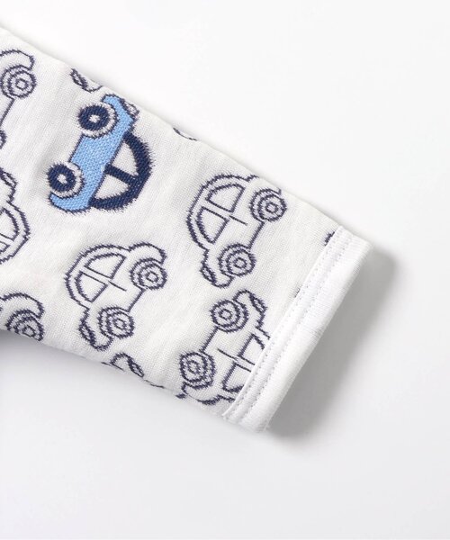 apres les cours（アプレレクール）の「キルトジャガードカバーオール（ロンパース・キッズ・アイボリー/ピンク・60/70/80）」の4枚目の写真