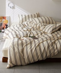 COCOPLATZ interior（ココプラッツインテリア）の「ストライプ柄布団カバーセット│シングル2点セット（寝具）」